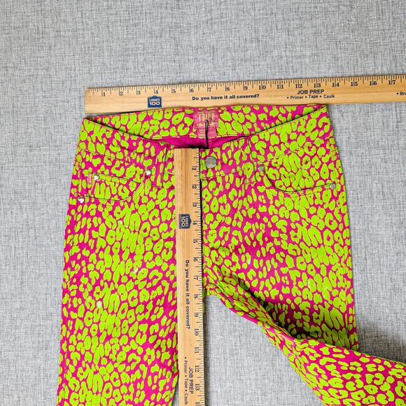 TRIPP NYC Neon Leopard Print Skinny Jeans size 25 - Picture 6 of 12